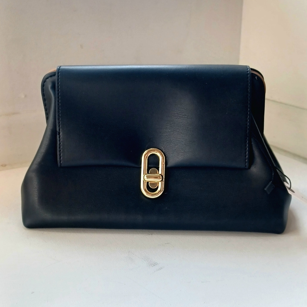 Jules Kae Anthropologie Sleek Black Clutch